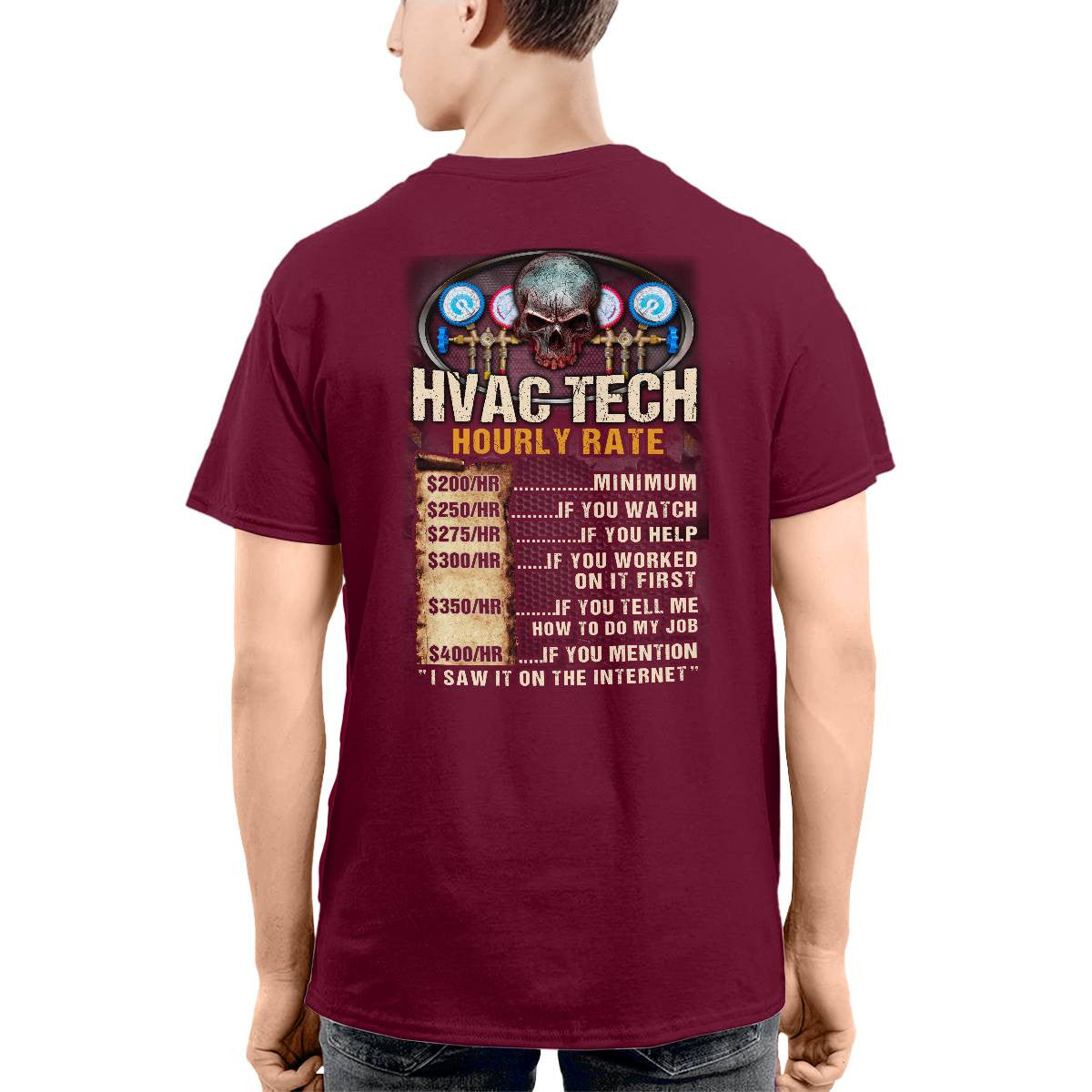 Awesome HVAC Tech Hourly Rate-Hoodie - grunx260804-0235