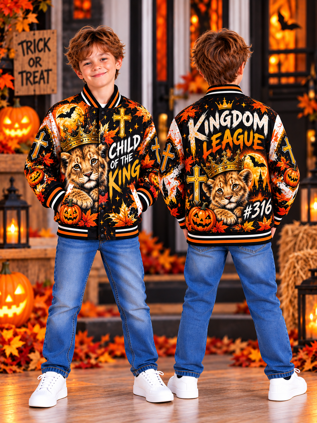 Lifting Prayers Monster Truck Kids Baseball Jacket
