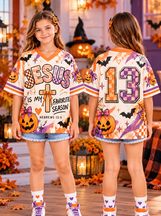 Jesus Is My Favorite Season Kids T-Shirt Jersey