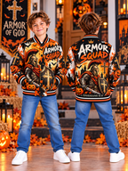 Armor Squad Knight Kids Baseball Jacket