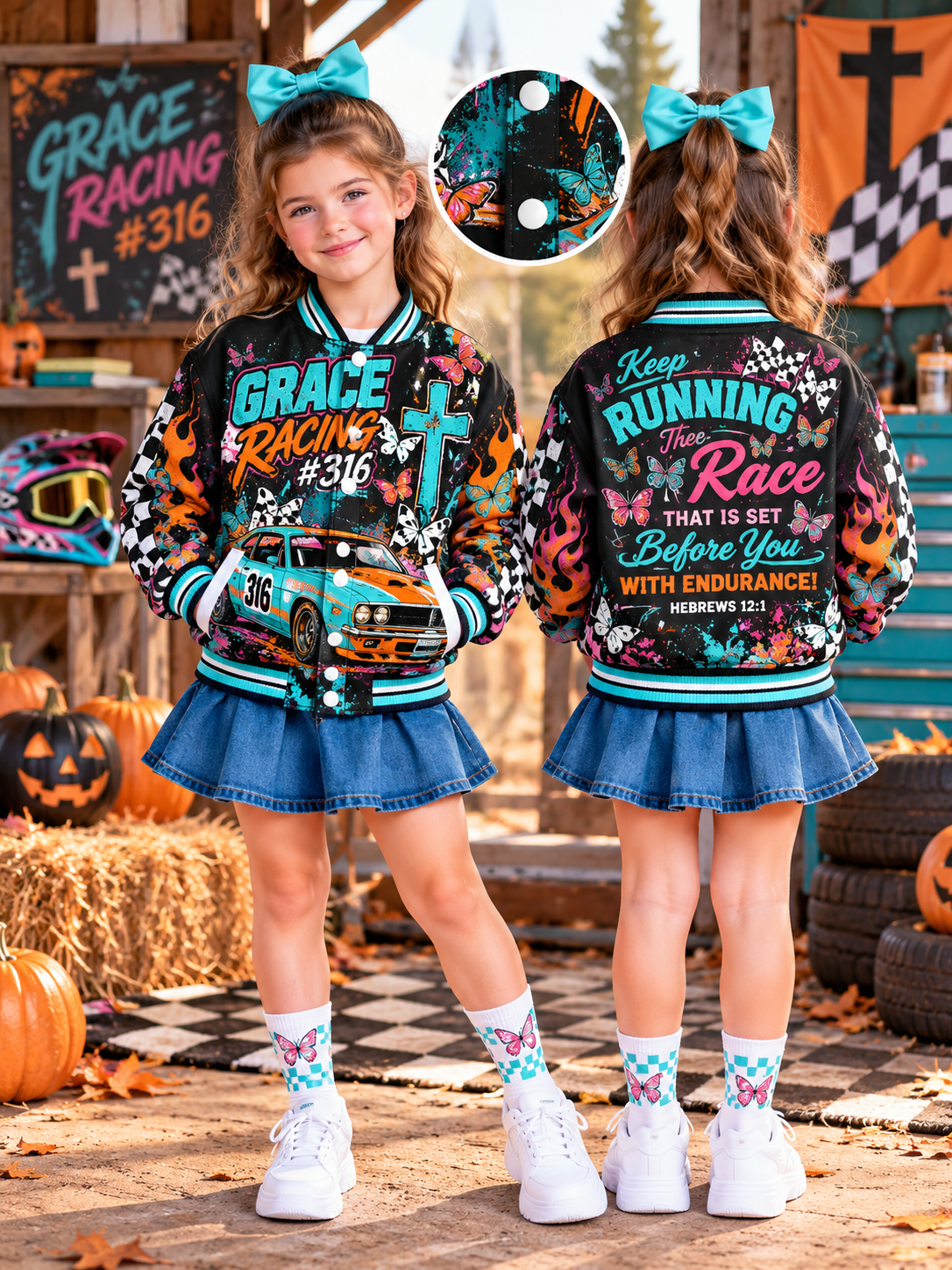 Grace Racing 316 Kids Baseball Jacket