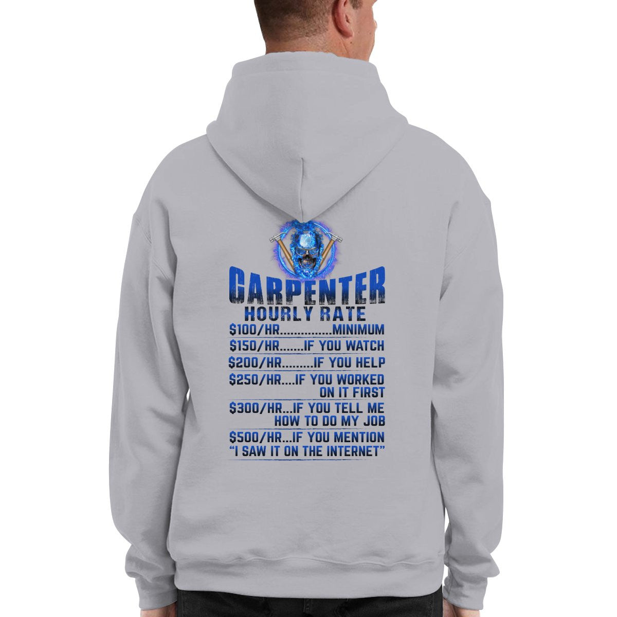 Awesome Carpenter Hourly Rate-Hoodie-#M191024HORLY9BCARPZ8
