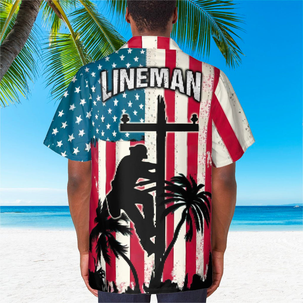 Awesome Lineman- AOP Pocket Hawaiian Shirt - grunx260804-0330