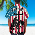 Awesome Lineman- AOP Pocket Hawaiian Shirt - grunx260804-0330