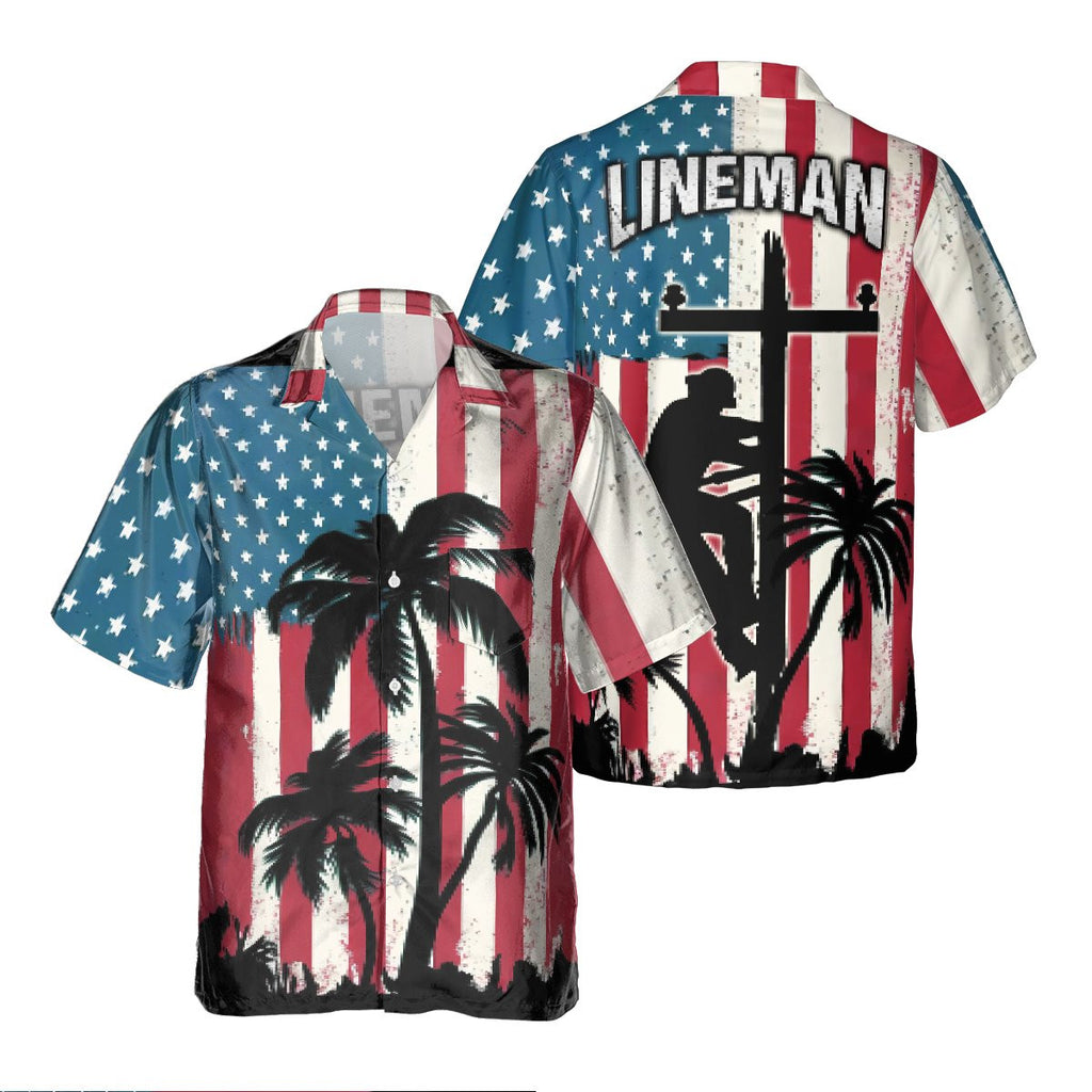 Awesome Lineman- AOP Pocket Hawaiian Shirt - grunx260804-0330