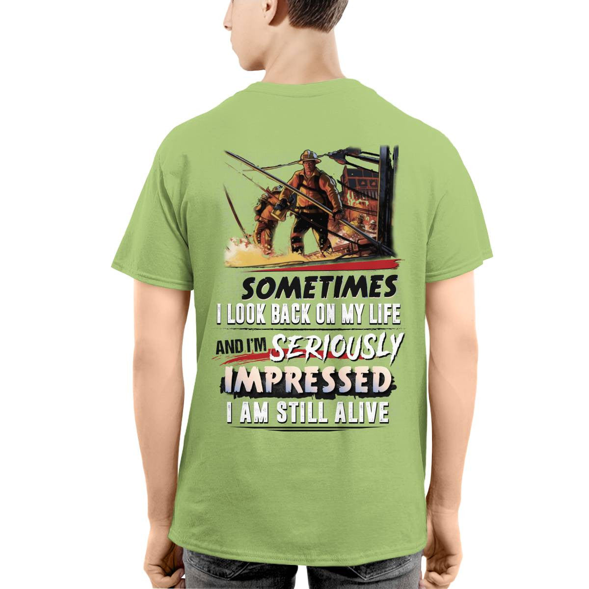 Awesome Firefighter-T-shirt - grunx260804-0150