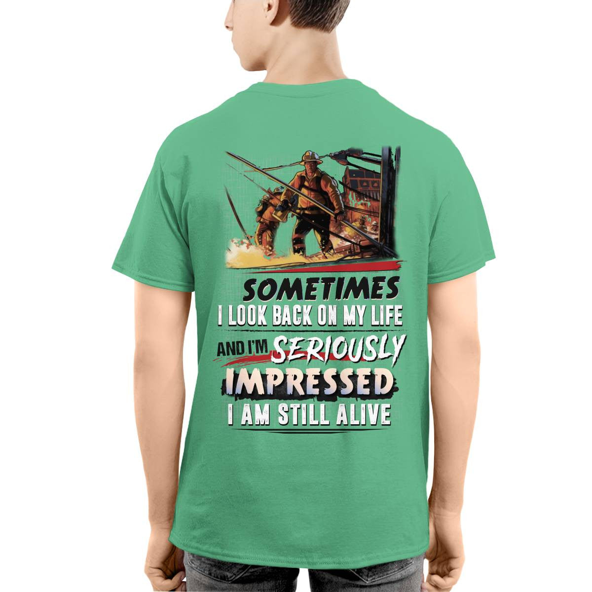 Awesome Firefighter-T-shirt - grunx260804-0150