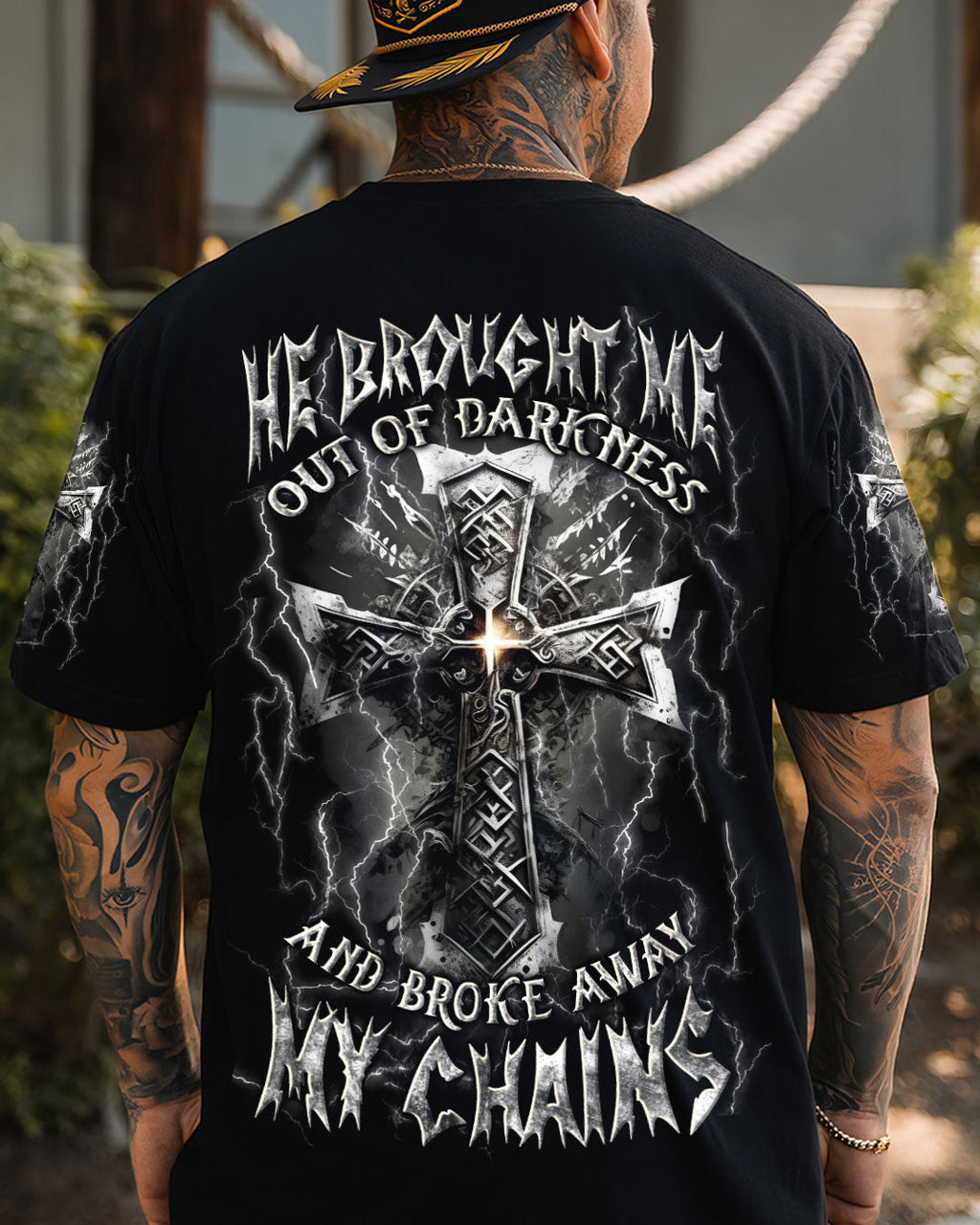 He Brought Me Out Of Darkness Men's All Over Print Shirt - Trunx262936