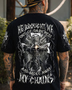 He Brought Me Out Of Darkness Men's All Over Print Shirt - Trunx262936