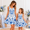 Blue Floral Be Done in Love Sleeveless Dress