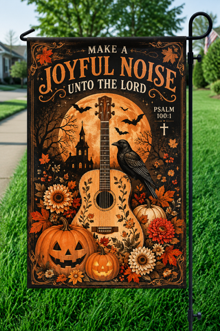 Make A Joyful Noise Halloween Garden Flag