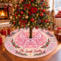 Pink Many-Eyed Angel Personalized Christmas Tree Skirt