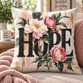 Hope Peony Floral Pillow