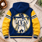 Softball Player Navy Gold Personalized Fleece Jacket