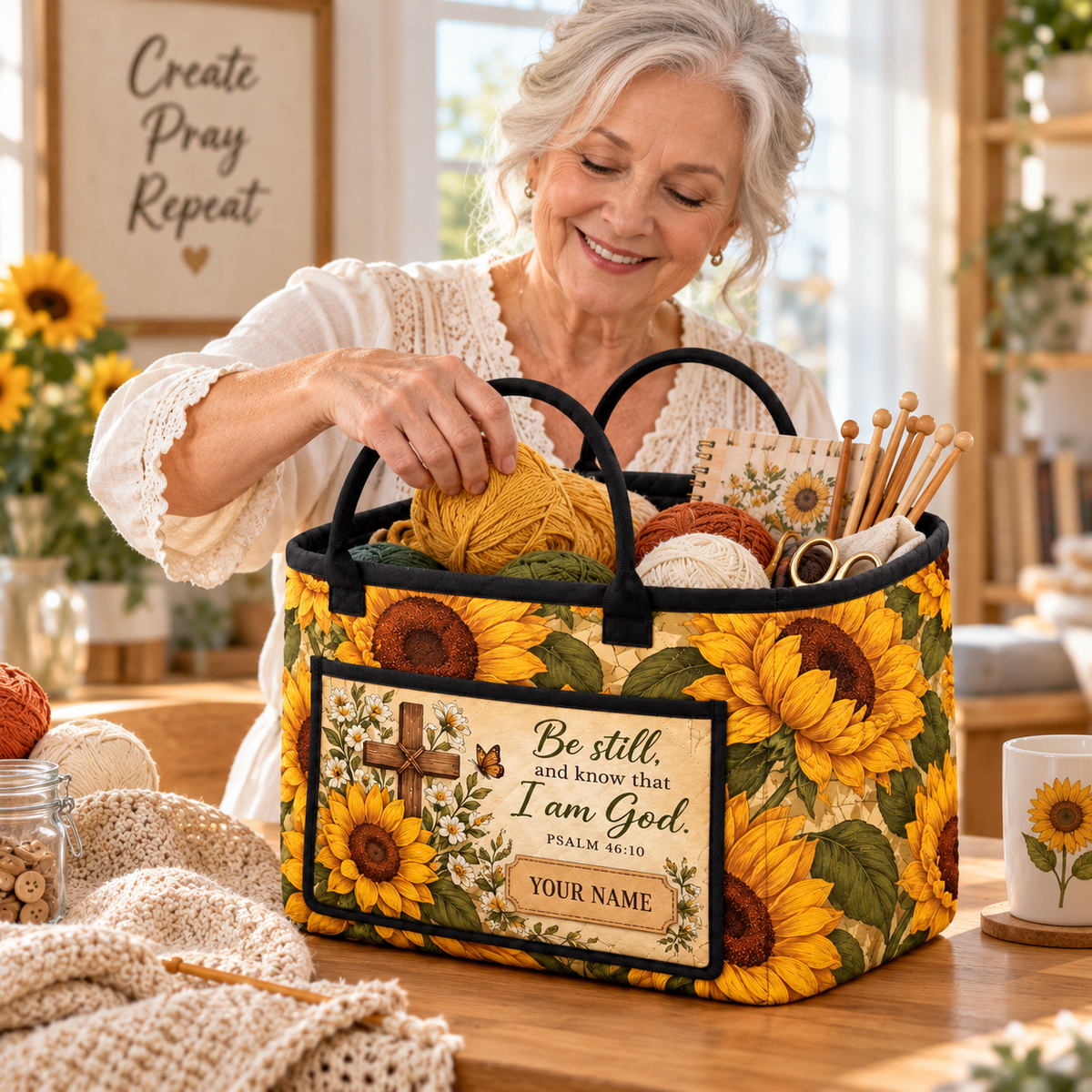 Artistic Patterns Personalized Quilted Storage Basket