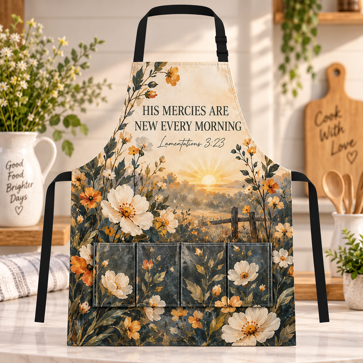 His Mercies Are New Every Morning Sunrise Apron