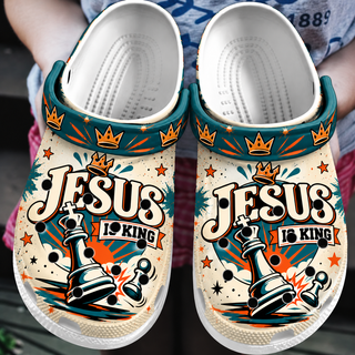 Jesus Is King Chess King Clogs Shoes