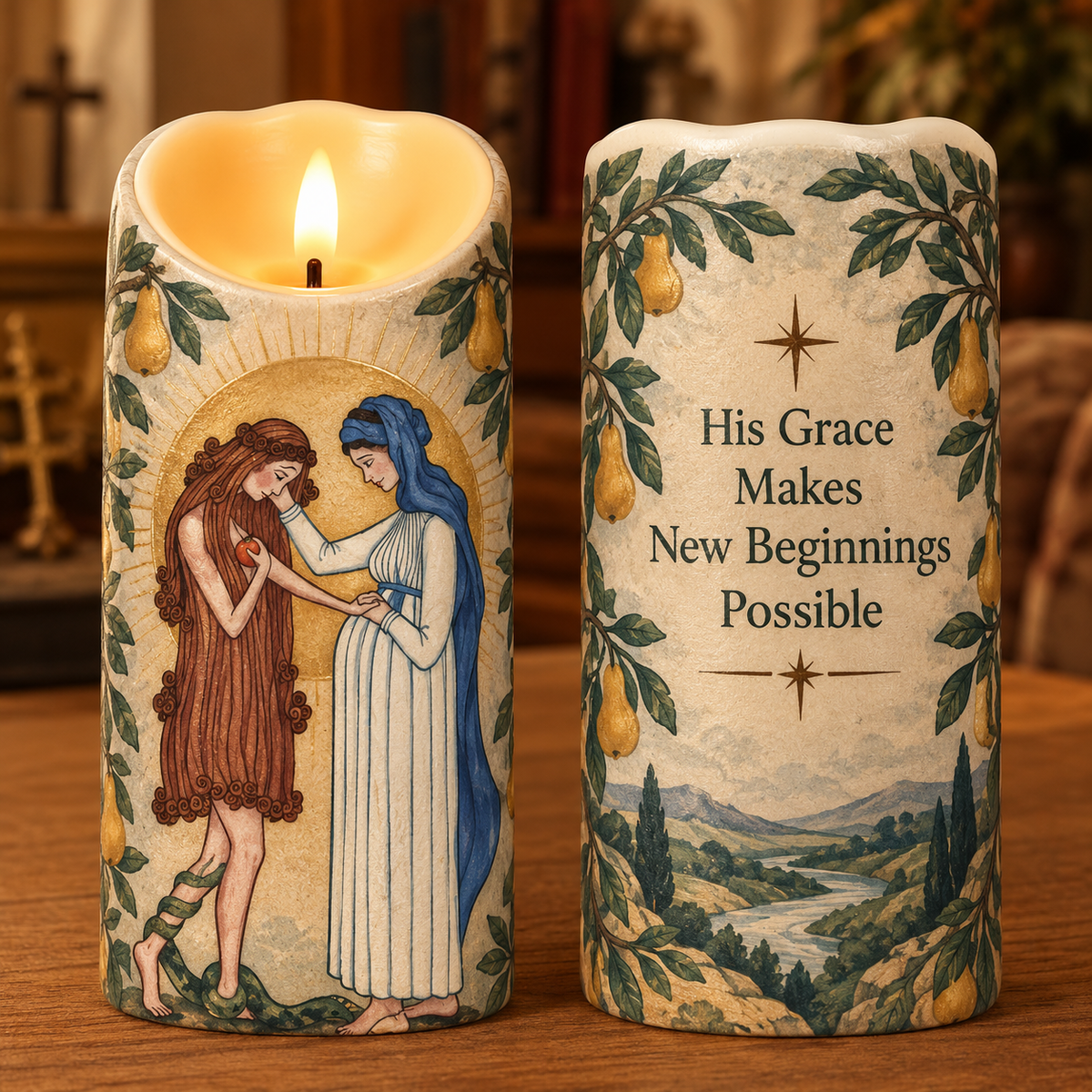 His Grace New Beginnings Flameless LED Candle