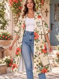 Hibiscus Cross Bible Personalized Women's Short Sleeved Cape