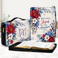She Loves Jesus And America Too Patriotic Bible Cover