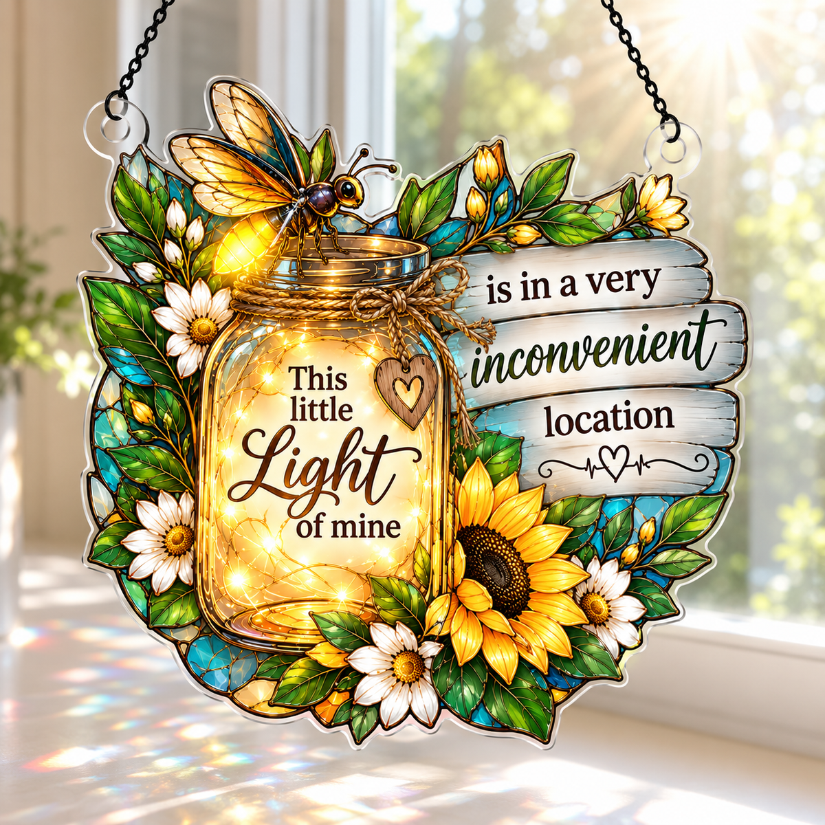 This Little Light Of Mine Firefly Acrylic Suncatcher