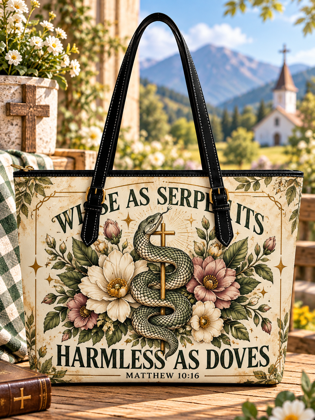 Wise as Serpents Floral Saddle Bag