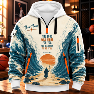 Ocean Path Personalized Half-Zip Hoodie
