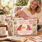 Royal Pink Floral Personalized Storage Basket