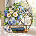 Look At The Birds Of The Air Acrylic Suncatcher