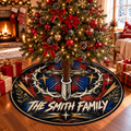 Gothic Cross and Thorns Personalized Christmas Tree Skirt (Copy)
