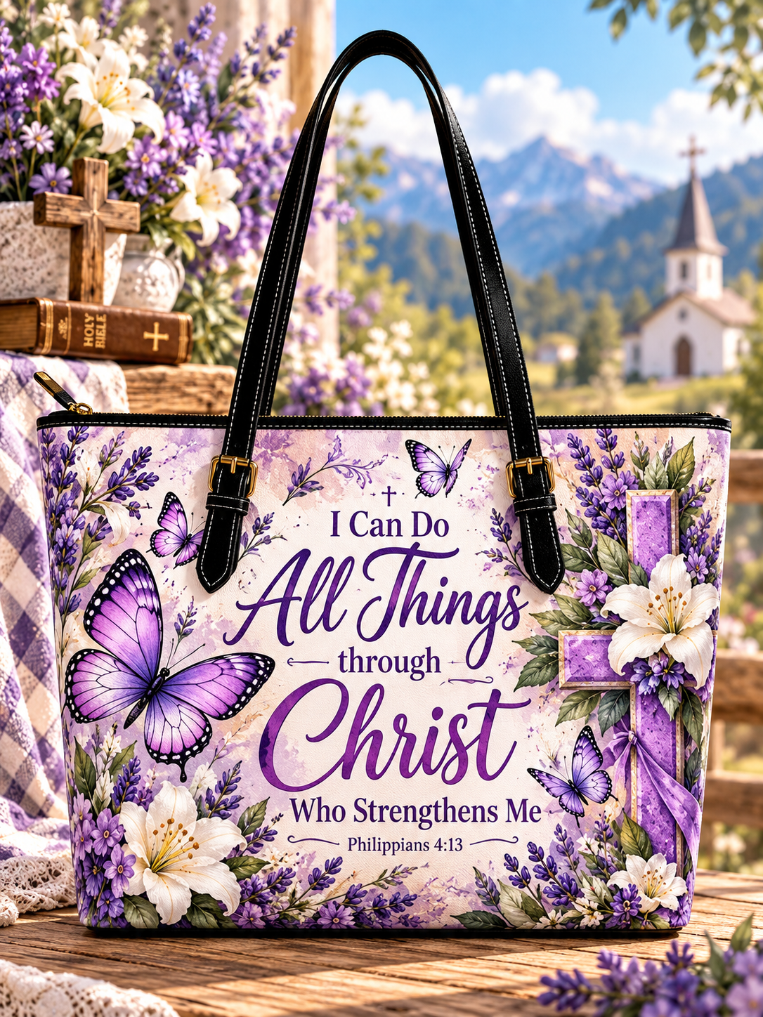 I Can Do All Things Butterfly Saddle Bag