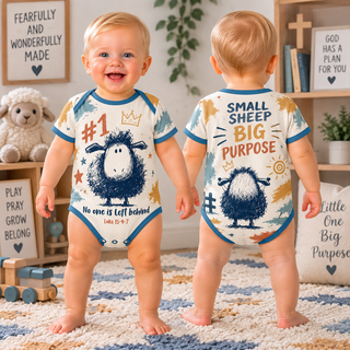 Small Sheep Big Purpose Baby Bodysuit