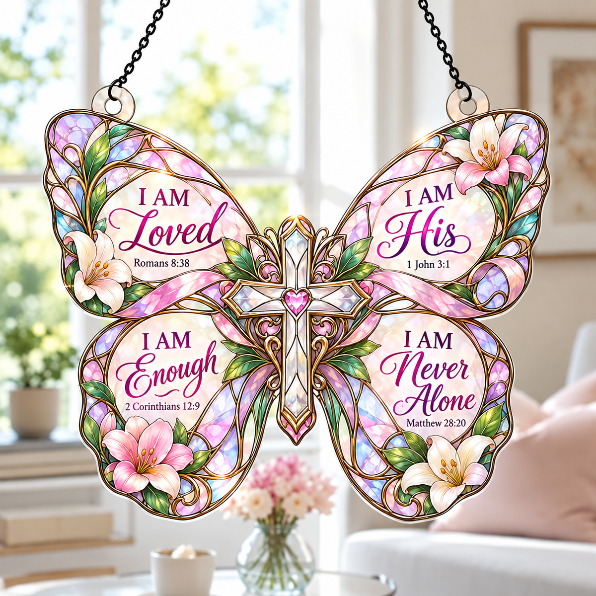 I Am Loved His Enough Acrylic Suncatcher