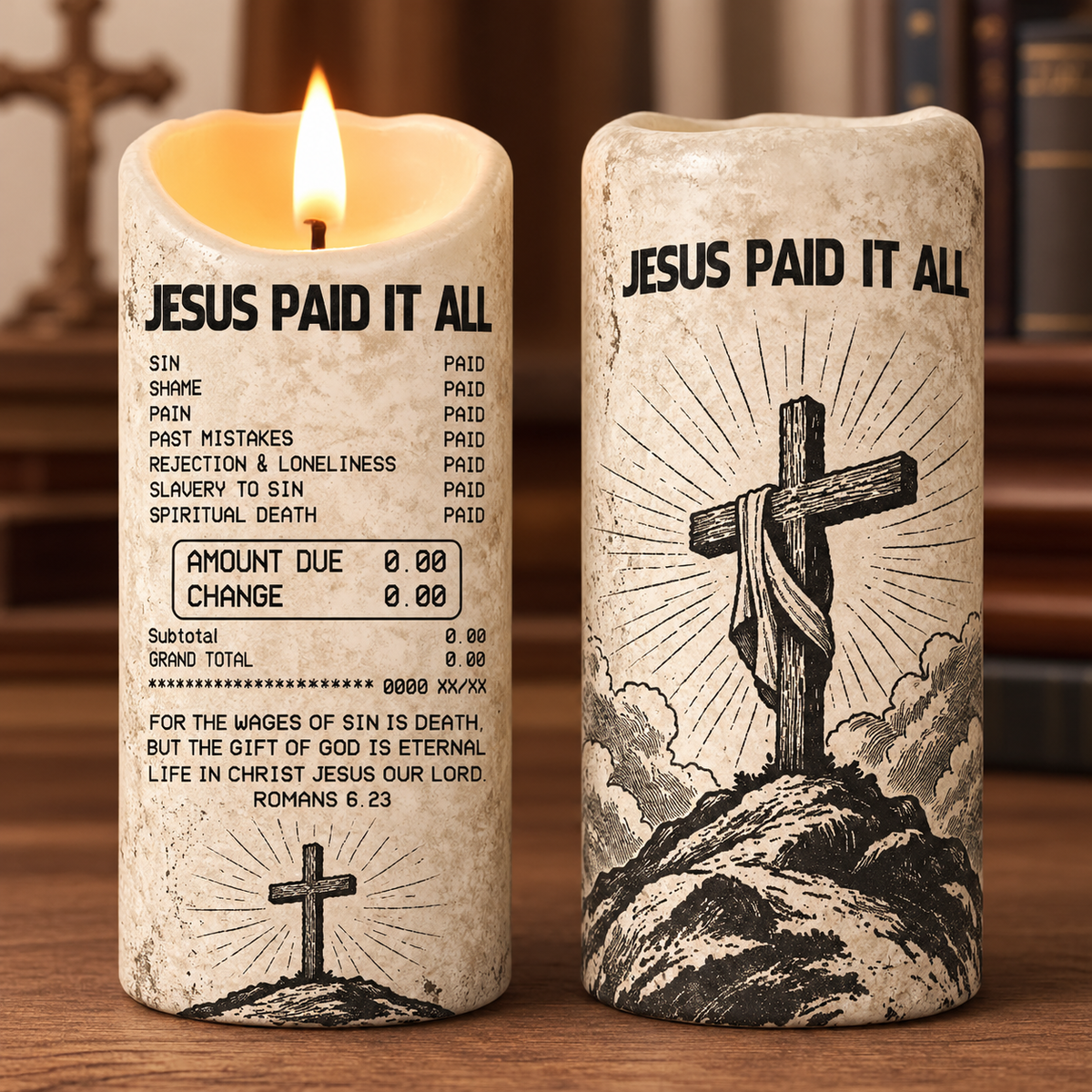 Jesus Paid It All Flameless LED Candle