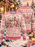 Pink Armor of God Ugly Sweater