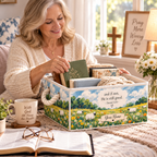 Sheep Wildflower Meadow Personalized Storage Basket
