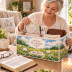 Sheep Wildflower Meadow Personalized Storage Basket