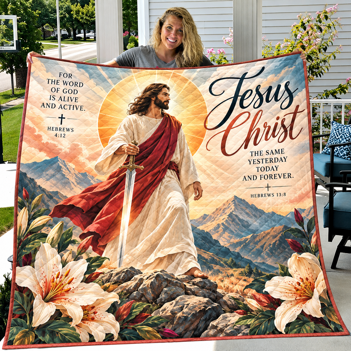 Jesus Christ The Same Yesterday Today And Forever Quilt