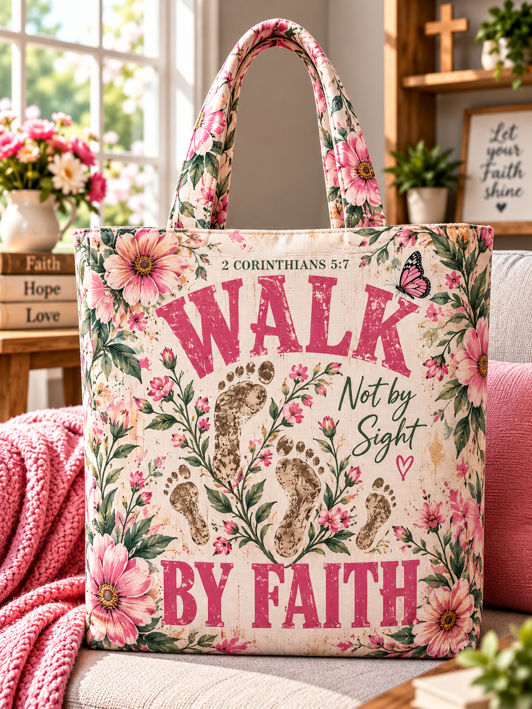 Walk By Faith Not By Sight Tote Bag