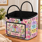 Pastel Butterfly Garden Personalized Quilted Storage Basket