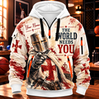 Vintage Knight Personalized Half-Zip Hoodie