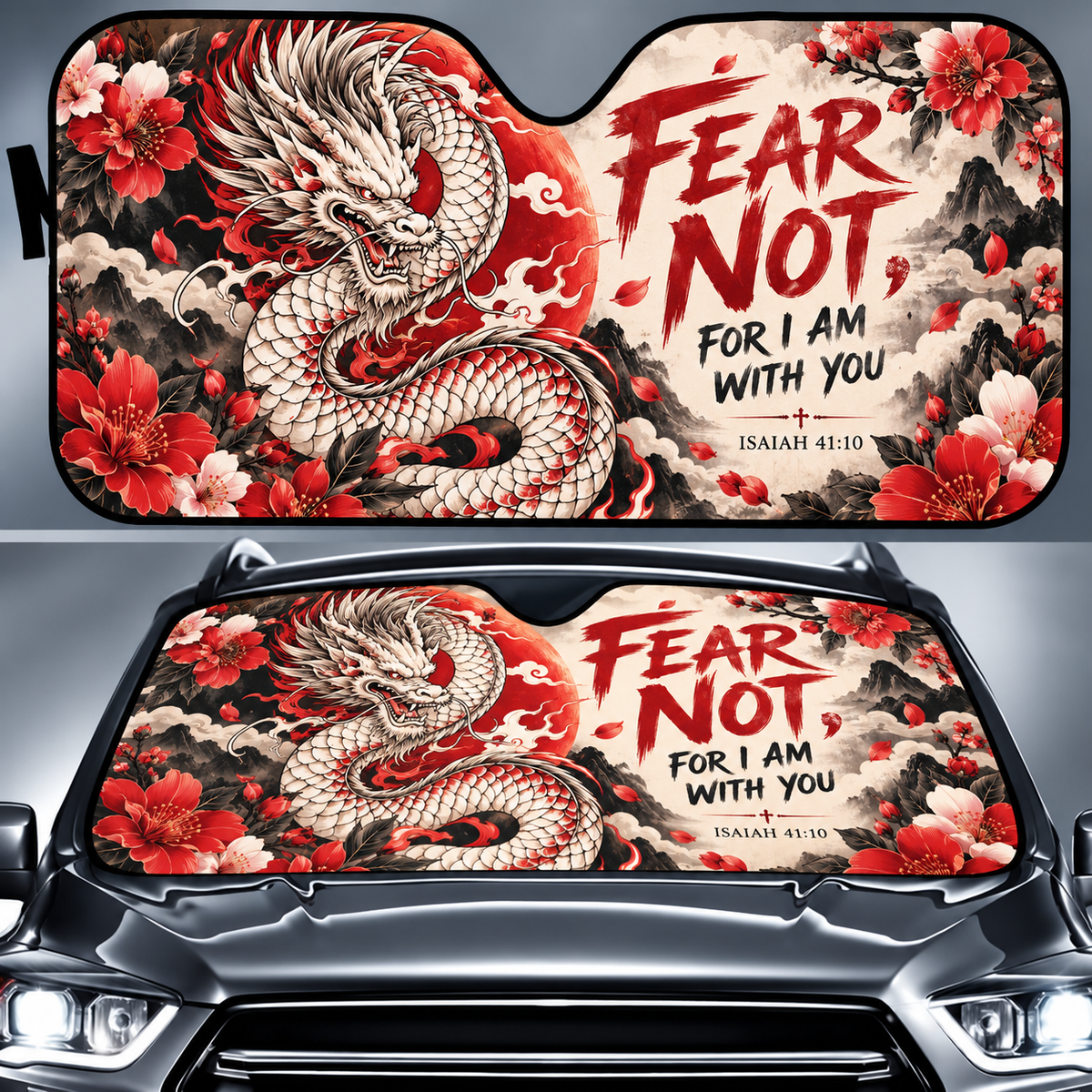 Fear Not Dragon Car Sun Shade