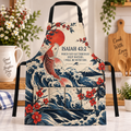 When You Go Through Deep Waters Koi Fish Wave Apron