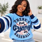 No Crying in Baseball Waffle Sweatshirt