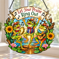 Let Your Praise Ring Out Frog Acrylic Suncatcher
