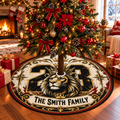 Royal Crowned Lion Personalized Christmas Tree Skirt