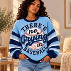 No Crying in Baseball Waffle Sweatshirt