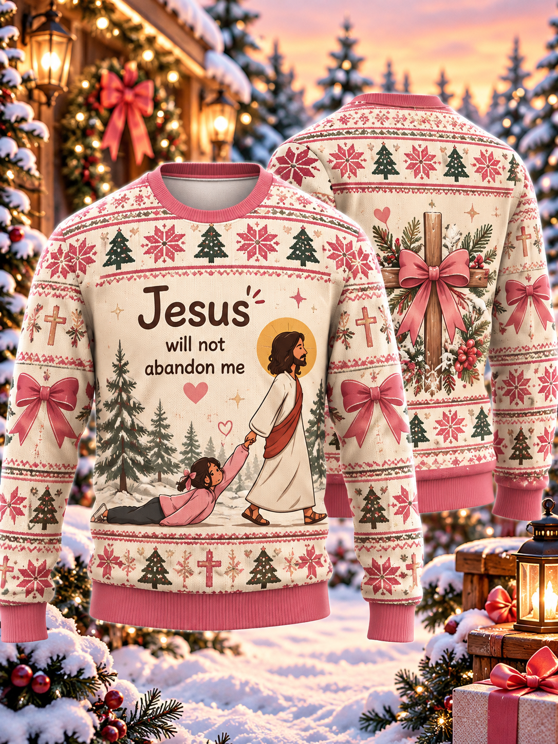 Jesus Will Not Abandon Me Ugly Sweater