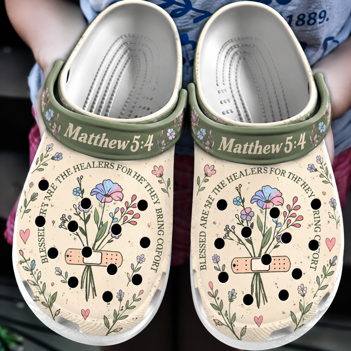Blessed Are The Healers Nurse Clogs Shoes