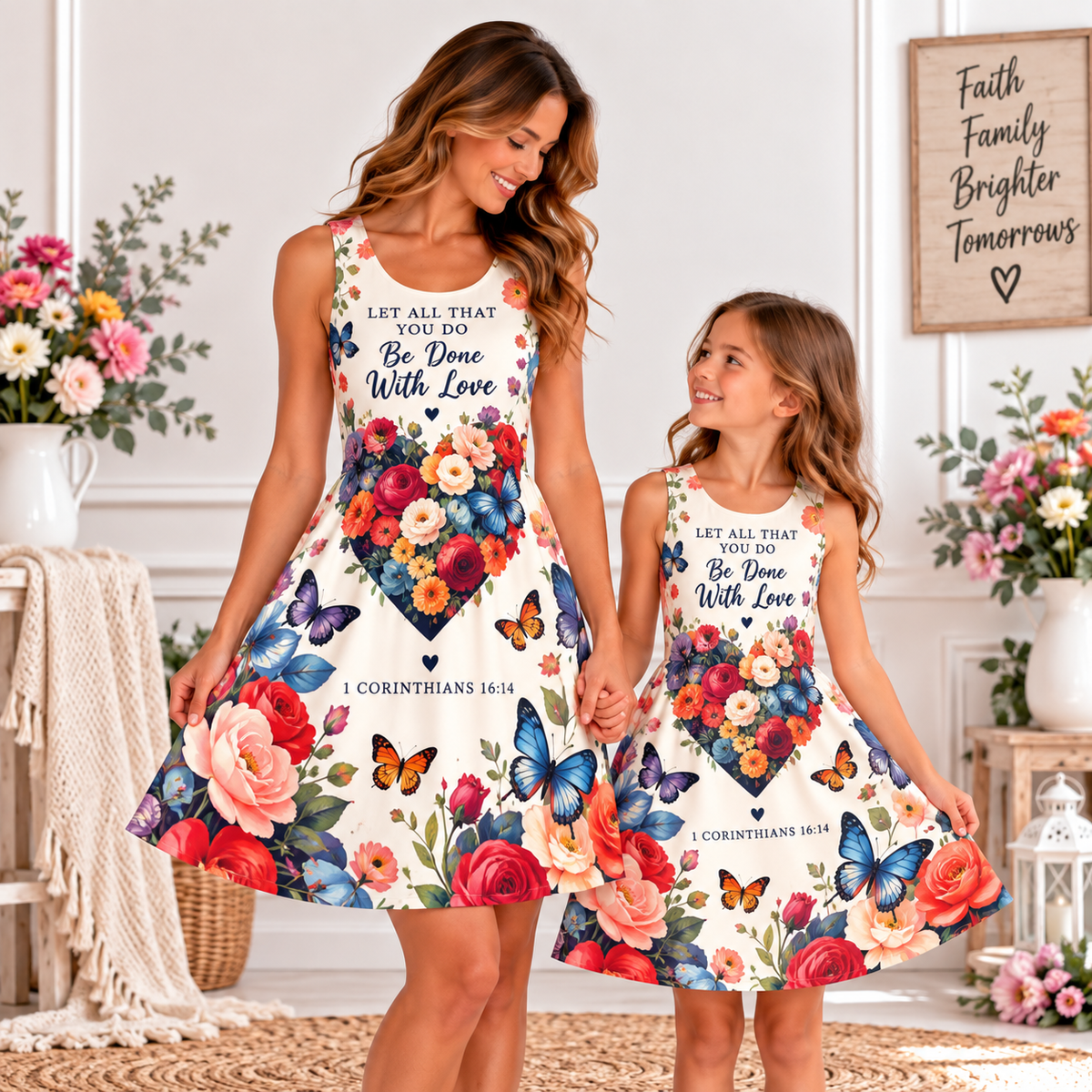 Done With Love Floral Butterfly Sleeveless Dress